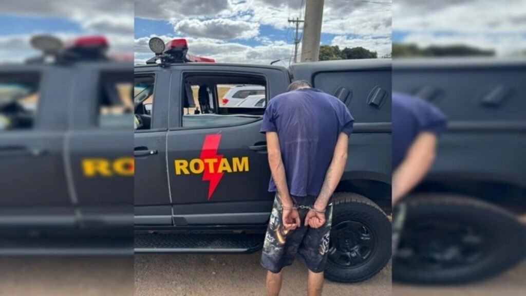 Imagem do suspeito preso