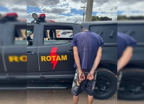 Imagem do suspeito preso