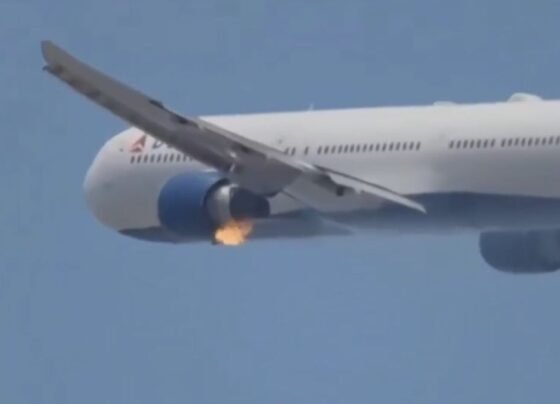 Voo da Delta Airlines: susto nos passageiros (Foto: Reprodução)