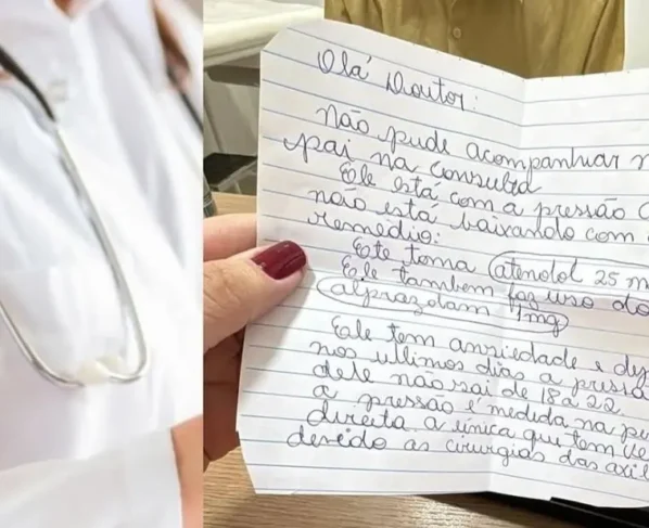 Médica de Catalão viraliza após responder bilhete de filha de paciente na UPA Resposta escrita à mão emocionou nas redes